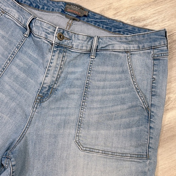 Torrid Women’s Crop Wide Leg Vintage Stretch High-Rise Light Wash Denim Jeans 24 - Picture 3 of 7